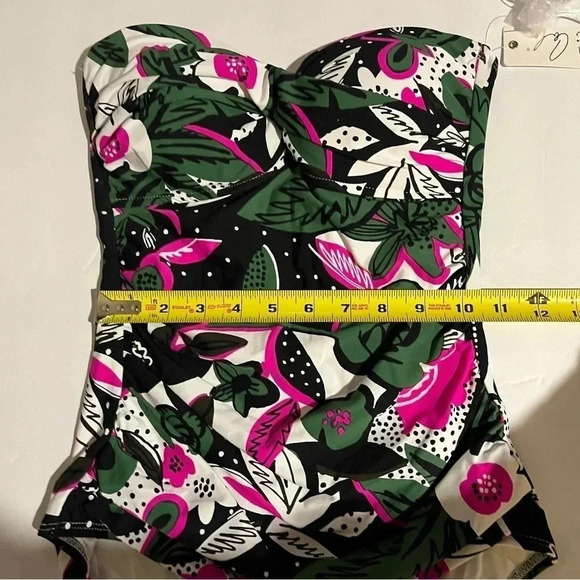 Anne Cole Womens Floral Sleeveless Halter Strap Pull-On One Piece Swimsuit NWT 6 - Picture 9 of 11